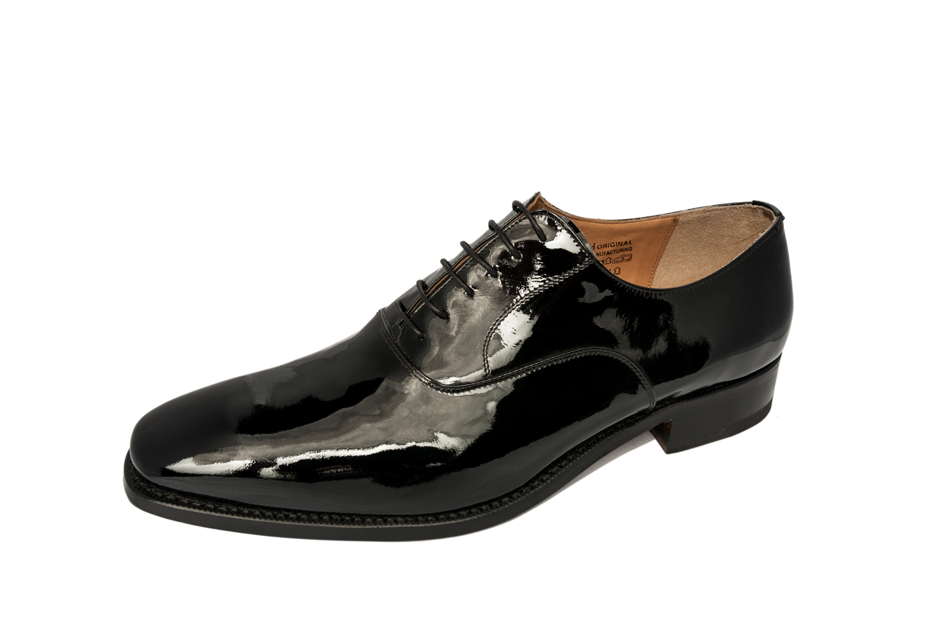 scarpe di vernice nera uomo