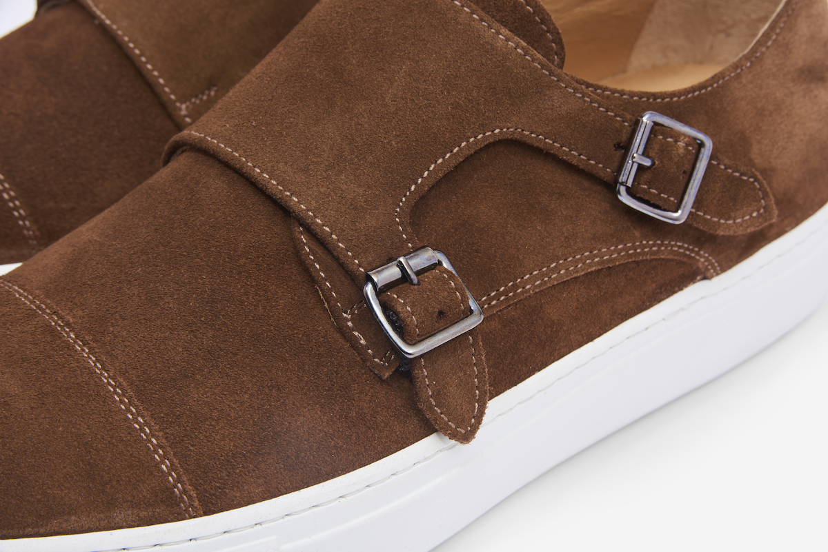 sneakers camoscio con doppia fibbia1D • Belfiore