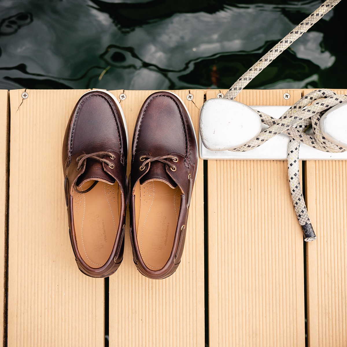Mocassino da vela in pelle • Belfiore
